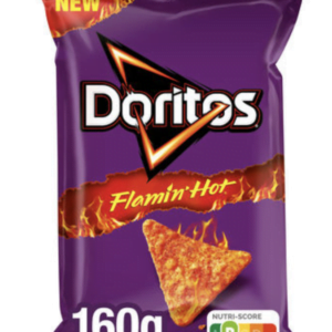 Lot de 10 cartons de 24 unités de Doritos Flamin' Hot Nacho Cheese,  160g.