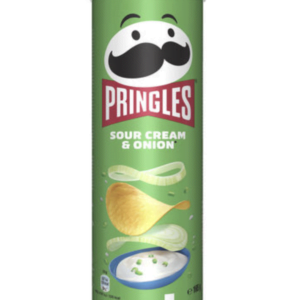 Lots de 10 cartons PRINGLES SOUR CREAM & OIGNON CHIPS 165GR /16