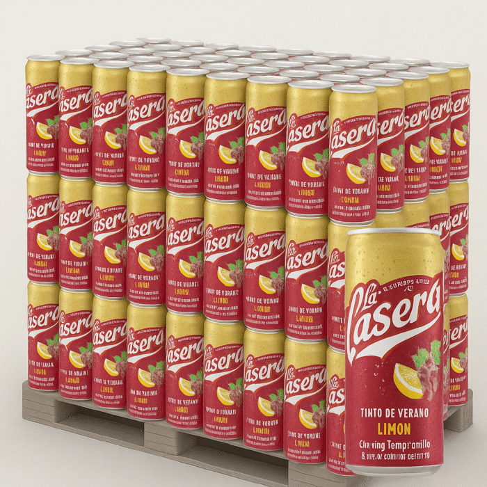 Palette La Casera Tinto de Verano Limón 33cl – 1200 Canettes Pas Chères – Boisson Espagnole au Vin et Citron en Gros