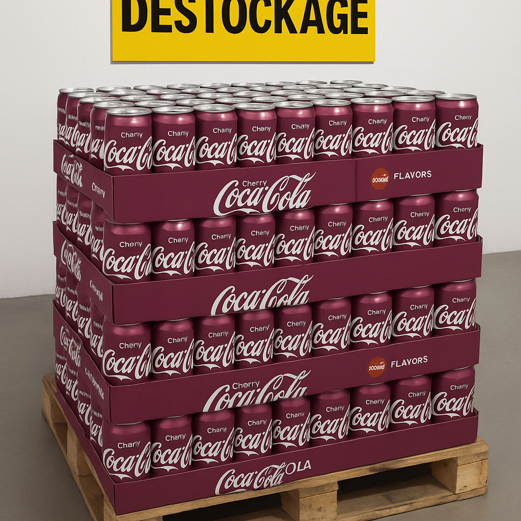 Palette de 48 packs Coca-Cola Cherry 33cl en déstockage