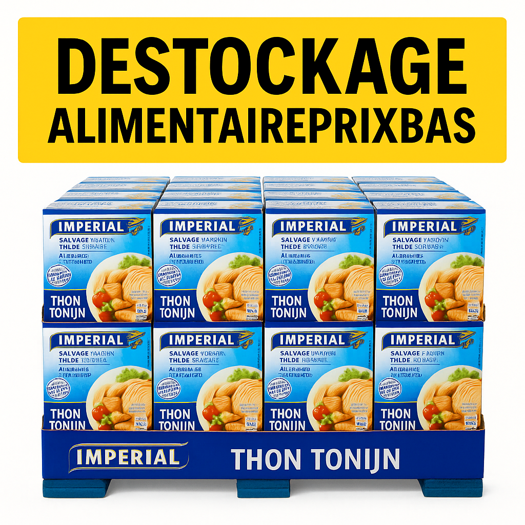 Palette Thon Imperial 200g – 48 cartons (576 unités) en déstockage pas cher Belgique