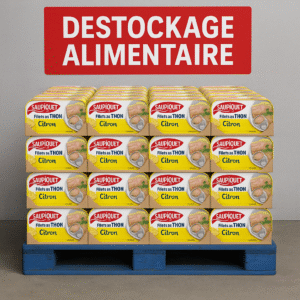 Palette Thon Saupiquet Citron 115g – 48 cartons (576 unités) déstockage Belgique